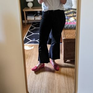 Madewell cropped black flares 27